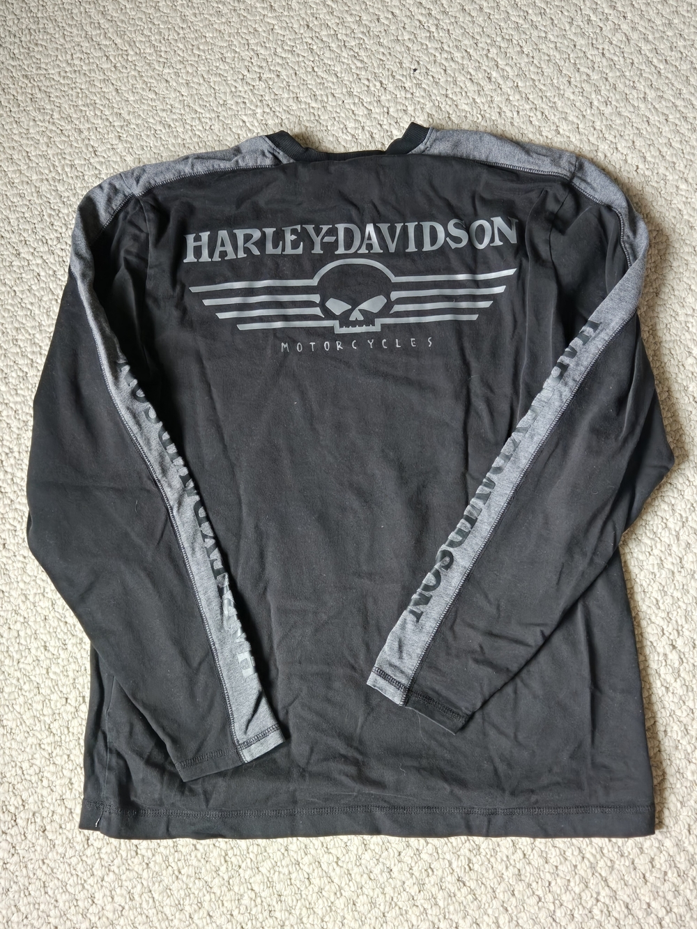 Harley-Davidson Men’s Black Long-Sleeve Graphic Shirt
